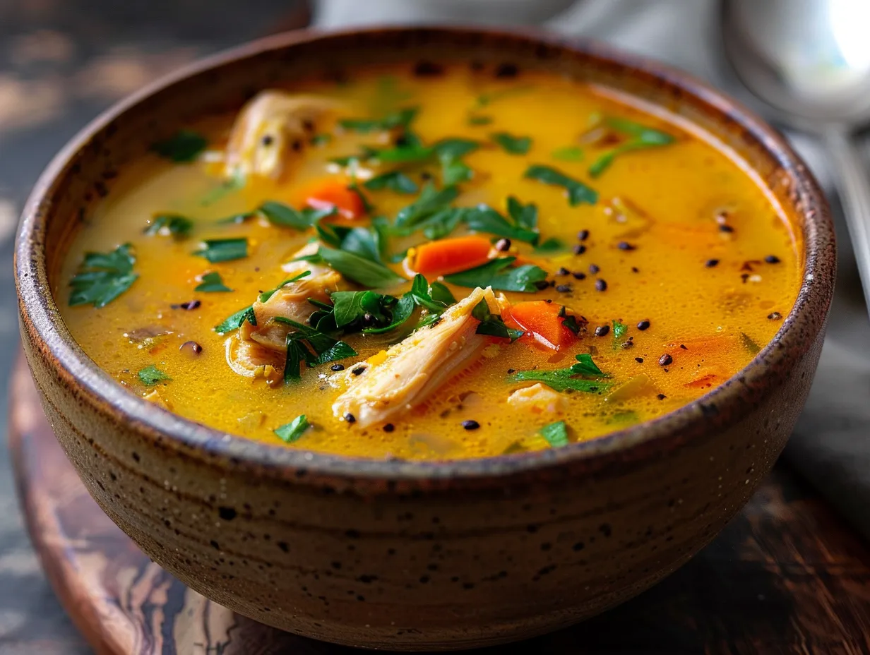 Cozy Bowl of Turmeric Chicken Soup