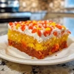 Delectable Candy Corn Poke Cake