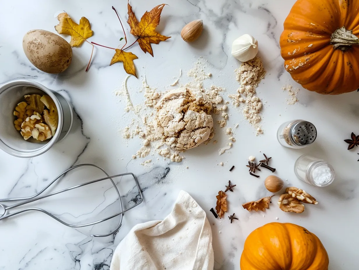 Ingredients for Halloween Crinkle Cookies