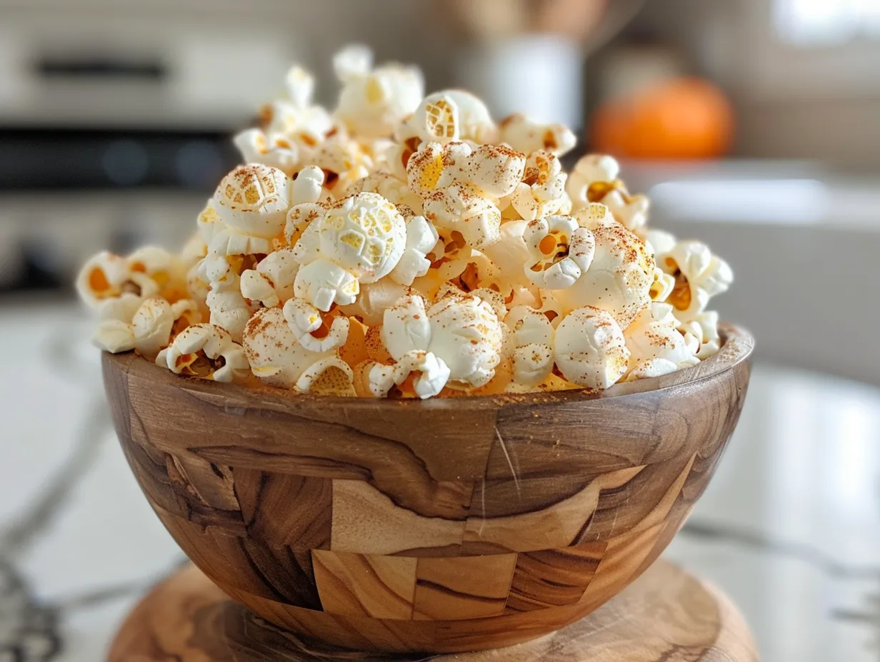 Autumn Aesthetic Pumpkin Spice Popcorn