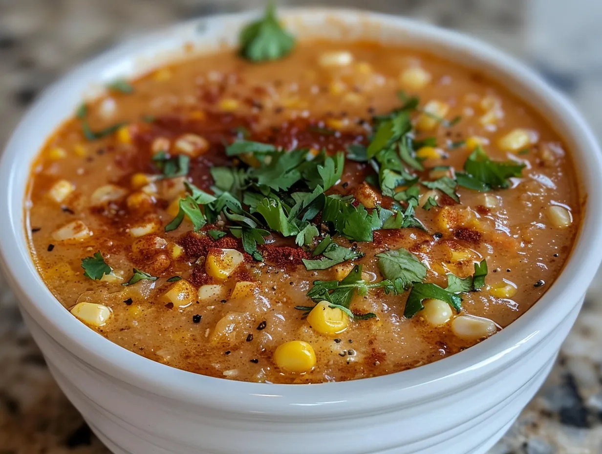 Bowl of Mexican Street Corn Soup