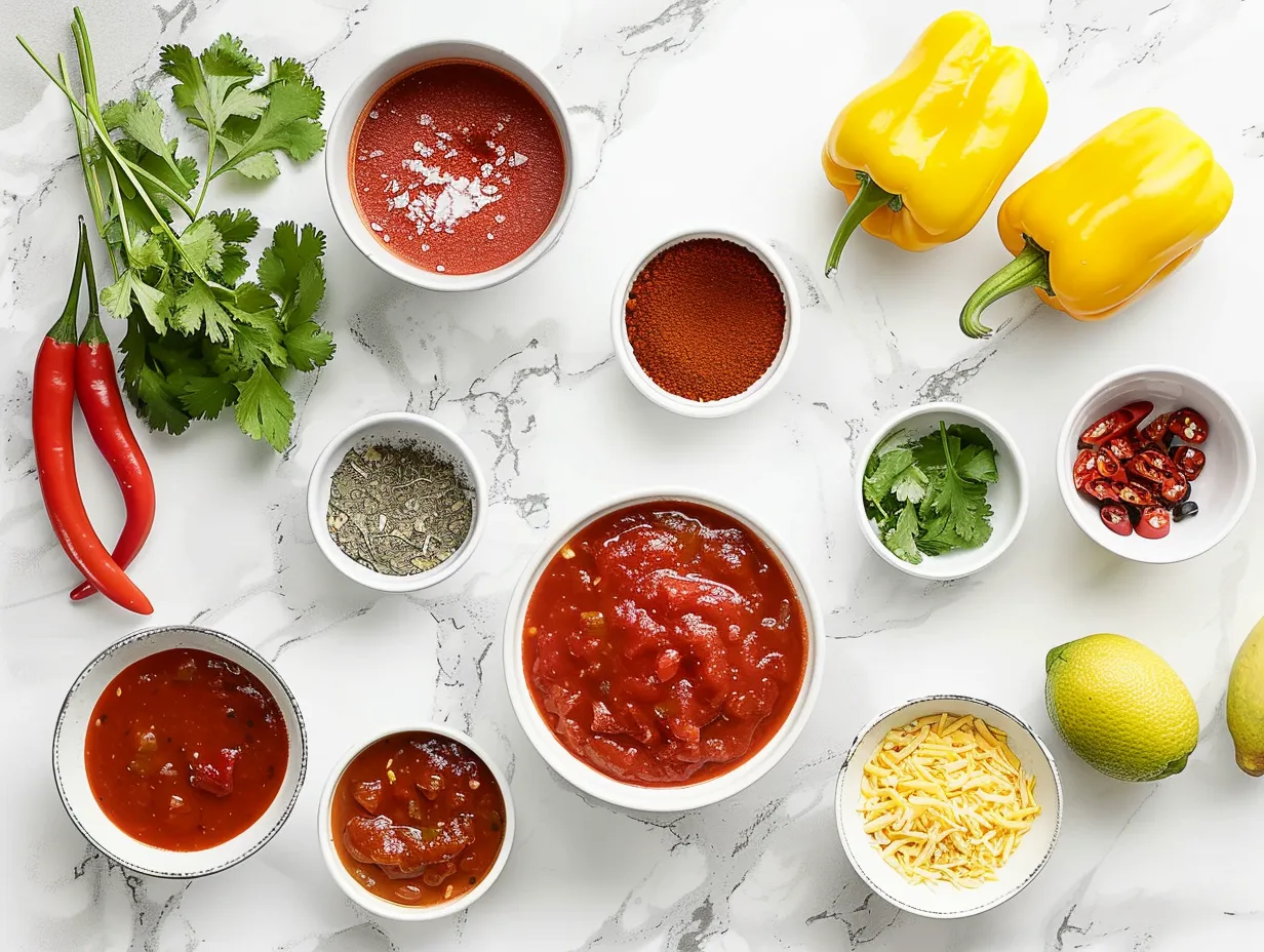 Ingredients for making Chilis Chicken Enchilada Soup