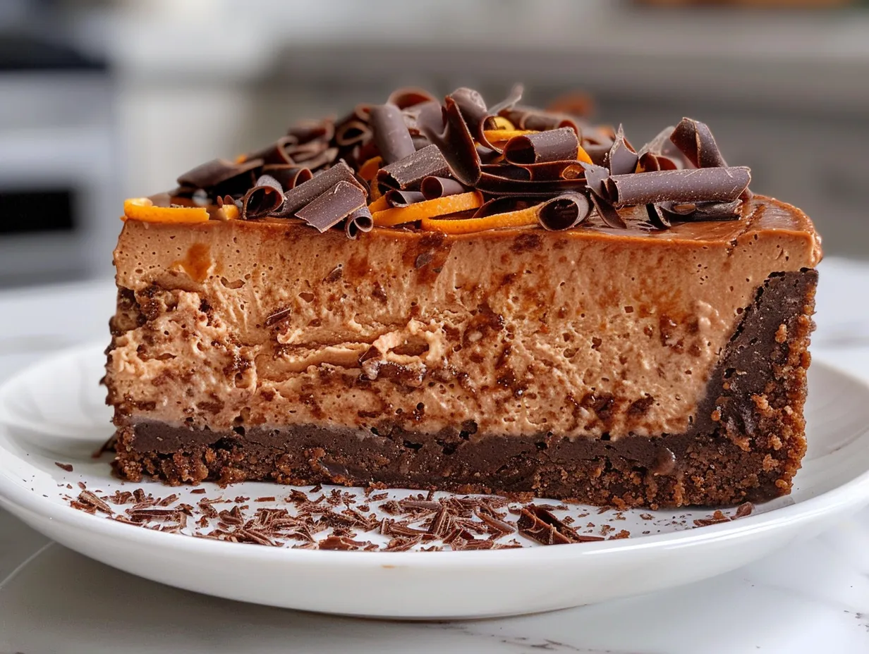 Chocolate Orange Cheesecake Slice