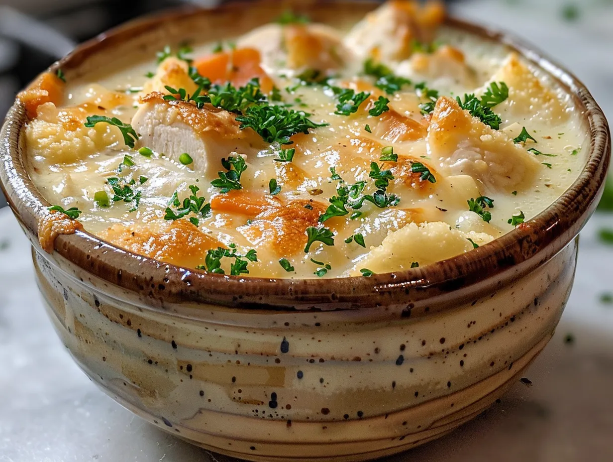 Comforting Bowl of Chicken Cordon Bleu Soup
