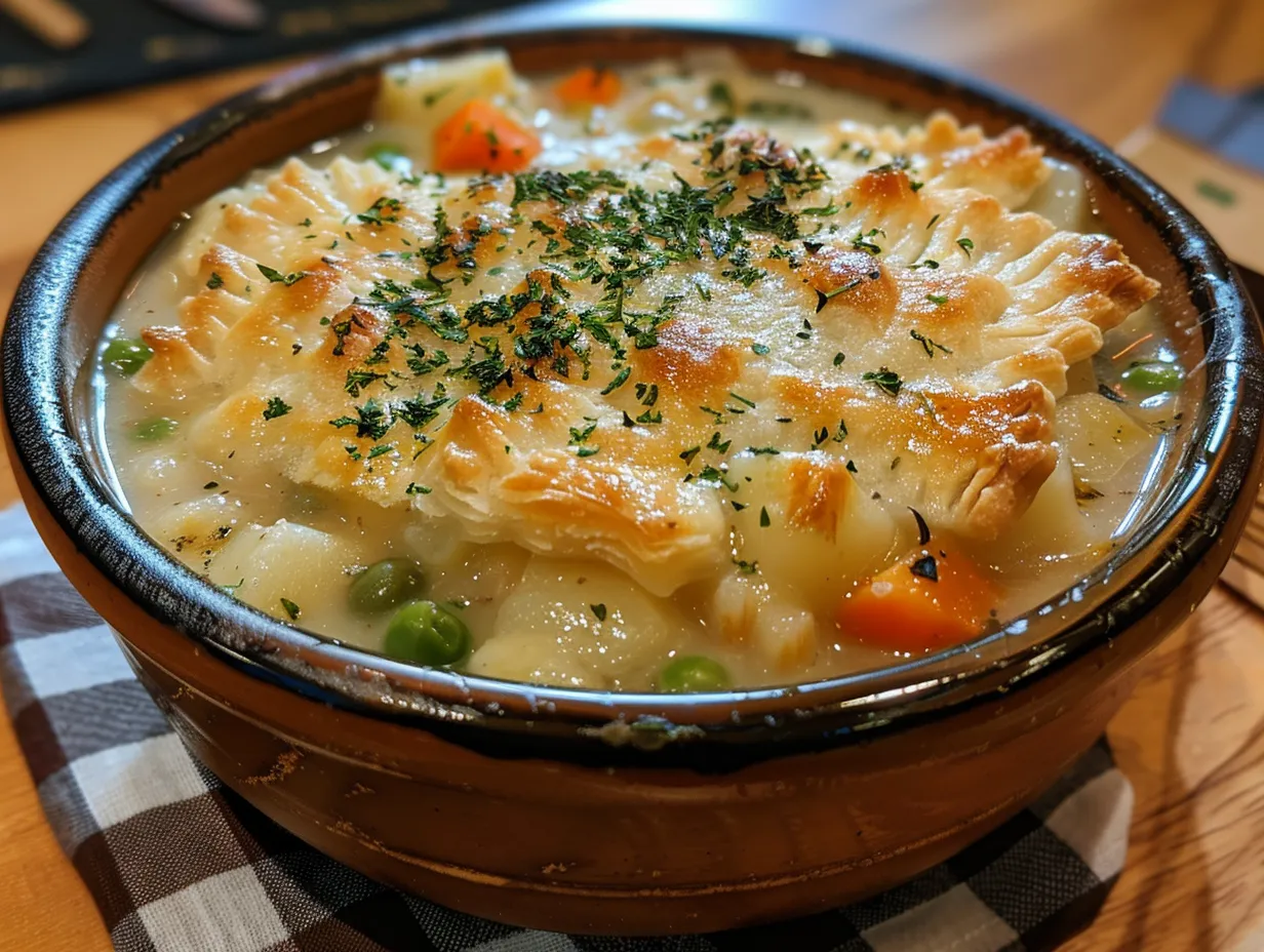 Cozy Bowl of Chicken Pot Pie Soup