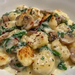 Creamy Spinach Mushroom Gnocchi