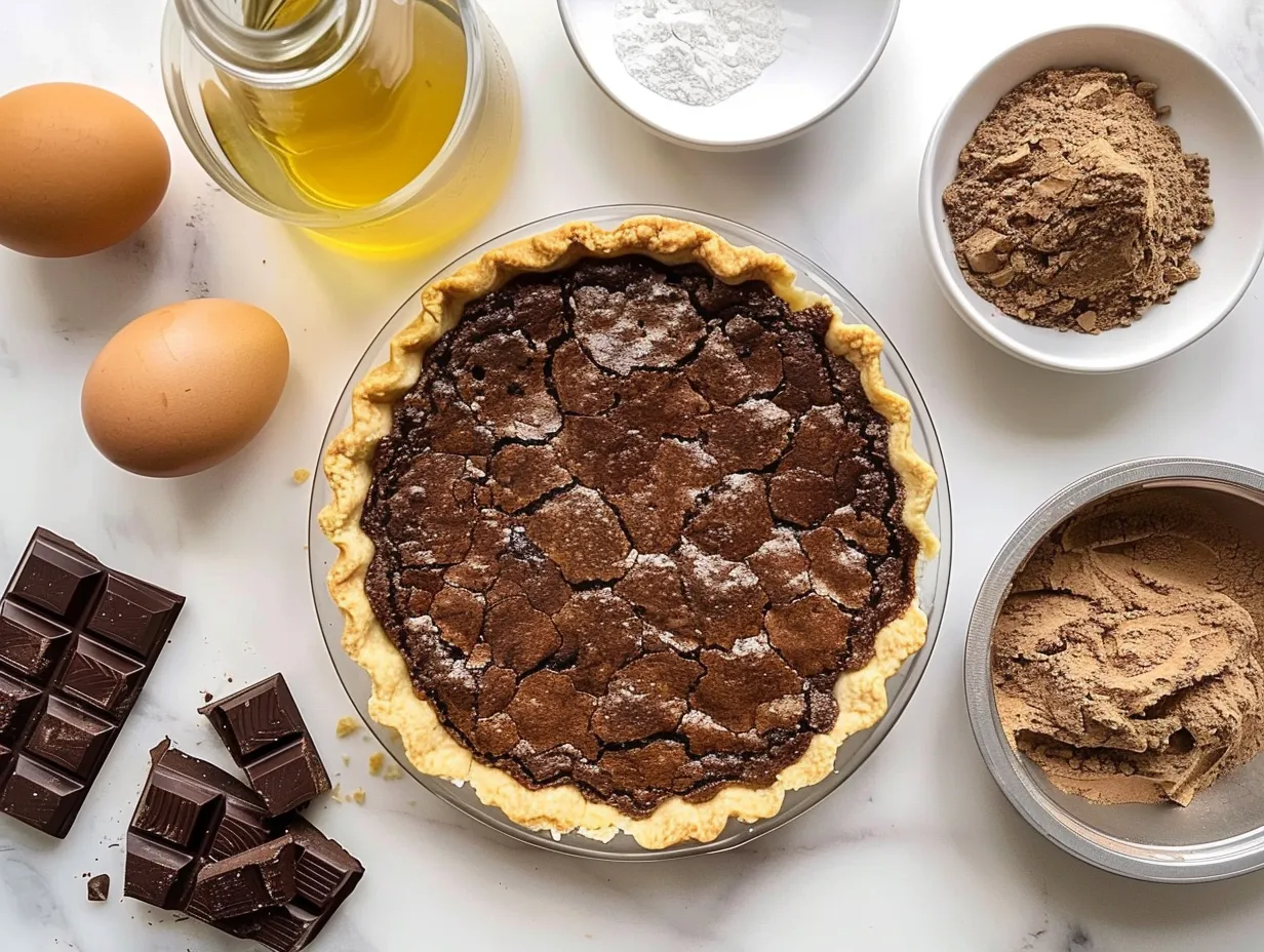 Ingredients for Dark Chocolate Chess Pie