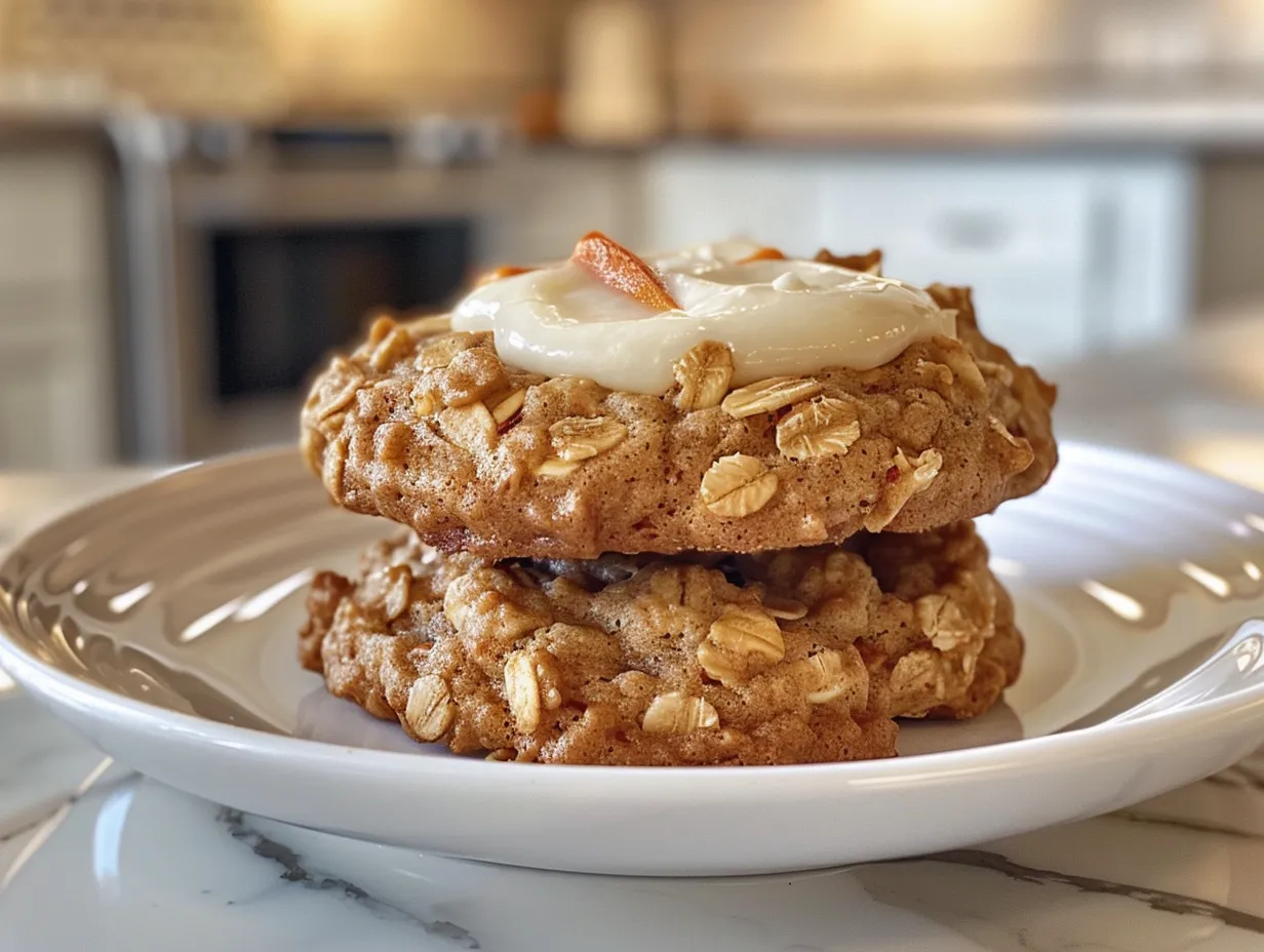 Delicious carrot cake oatmeal cookies