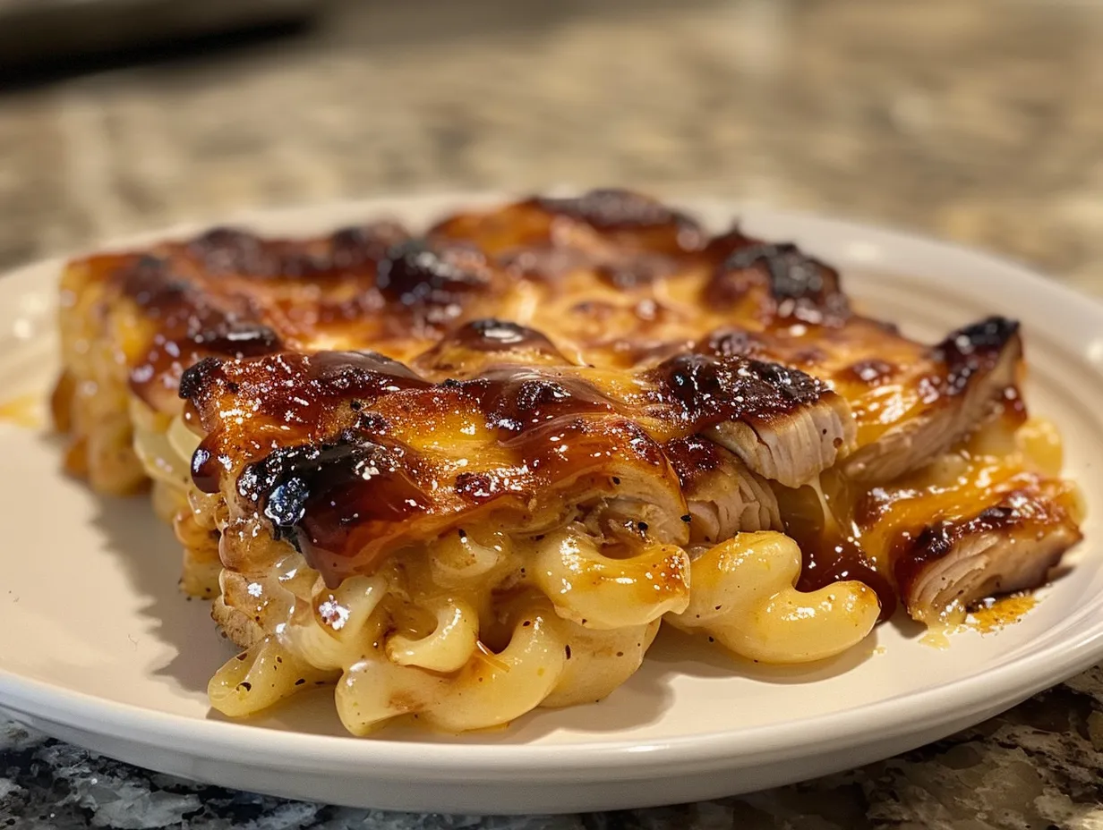 Delicious Honey BBQ Chicken Mac and Cheese
