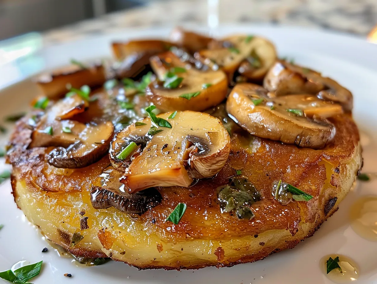 Delicious Mushroom Stuffed Potato Cakes