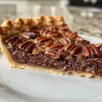 Delicious Slice of Texas Chocolate Pecan Pie
