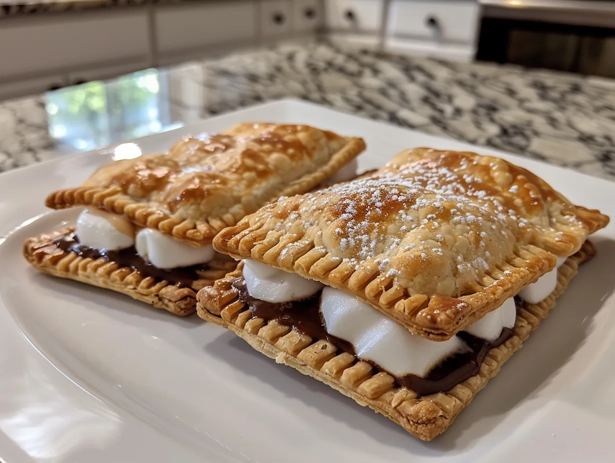 Delicious S'mores Hand Pies on a Rustic Wooden Surface