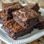 Delicious Zucchini Brownies on a Plate