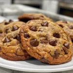 Delicious Zucchini Chocolate Chip Cookies on a Plate
