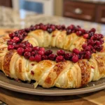 Festive Cranberry Brie Crescent Wreath