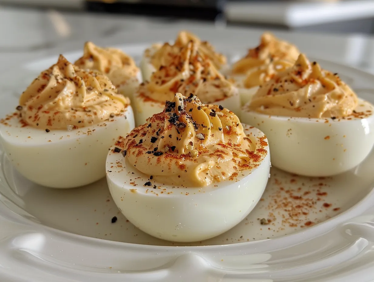 Ghost Pepper Deviled Eggs