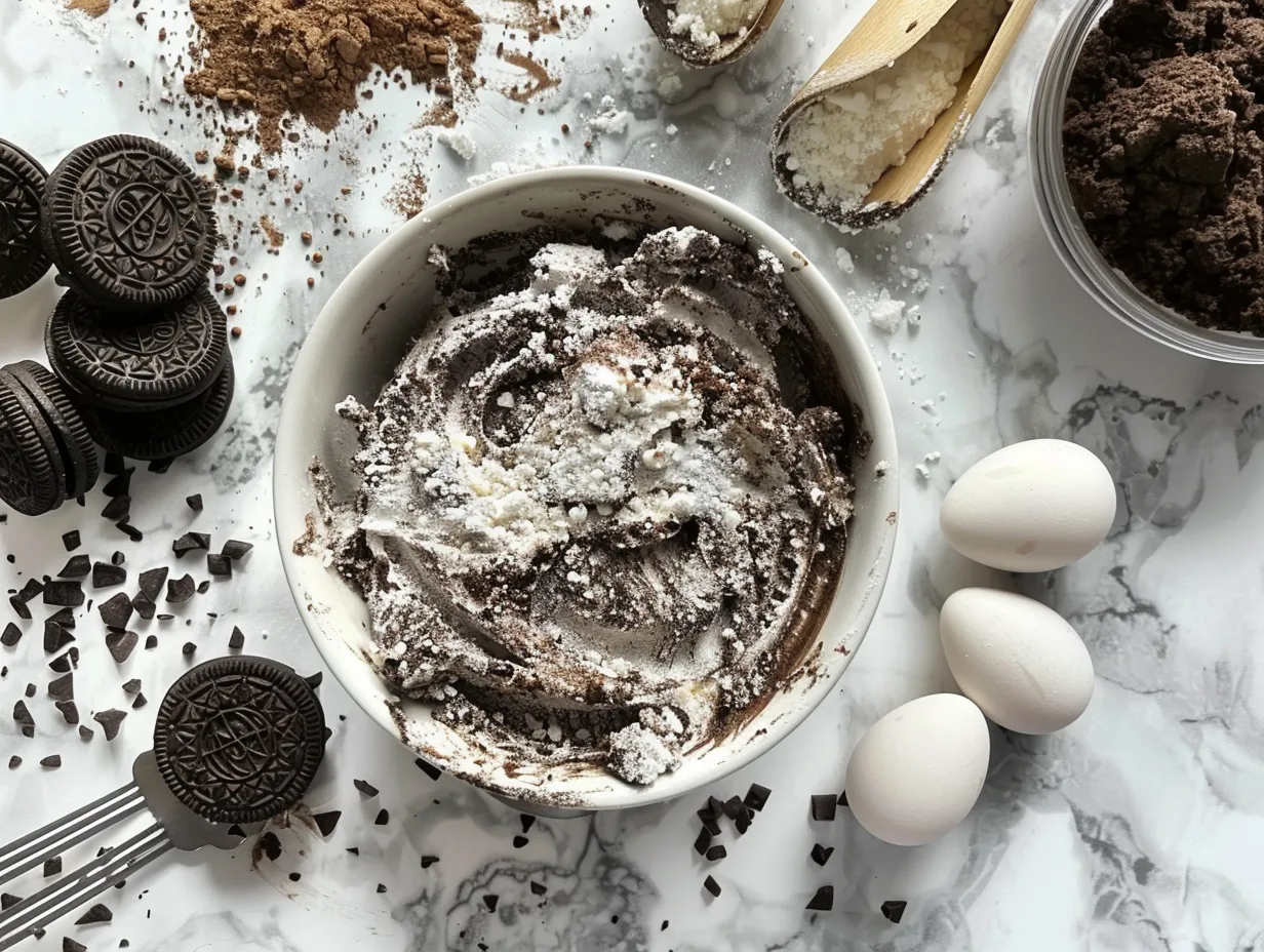 Ingredients for making Halloween Oreo Dirt Cake