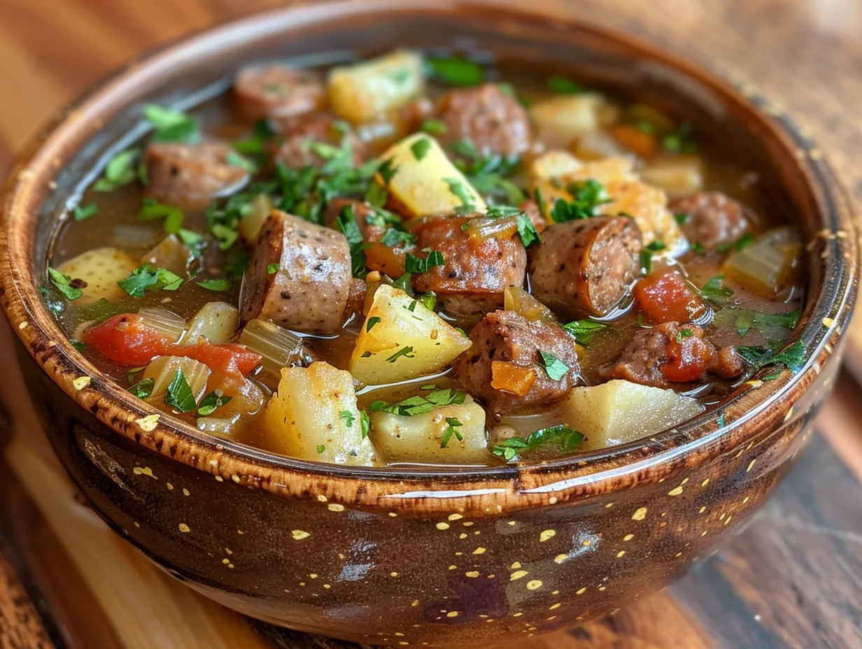 Hearty Bowl of Italian Sausage and Potato Soup