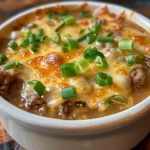 Hearty Bowl of Philly Cheesesteak Soup