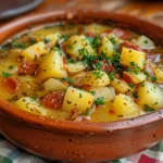 Hearty Spanish Potato Soup with Chorizo