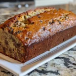 Homemade Banana Bread on White Plate