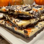 Homemade Halloween Oreo Bark