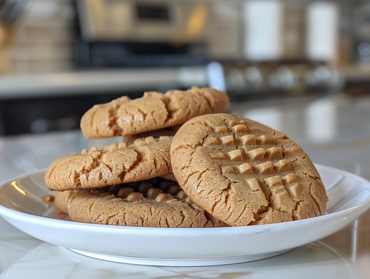 Peanut Butter Cookies on Plate