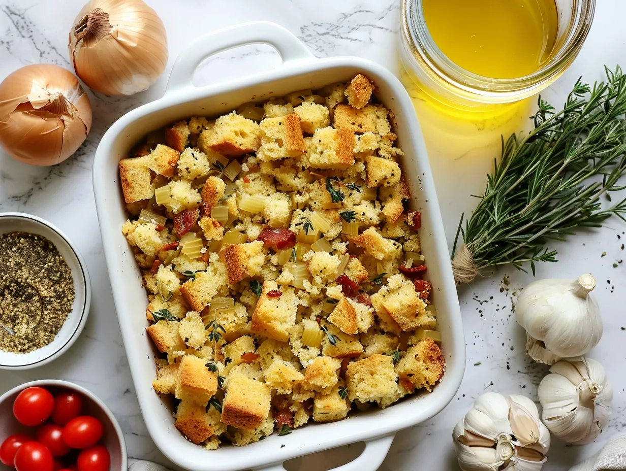 Ingredients for Bacon Cornbread Stuffing