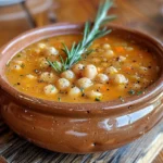 Rustic Bowl of Tuscan Chickpea Soup