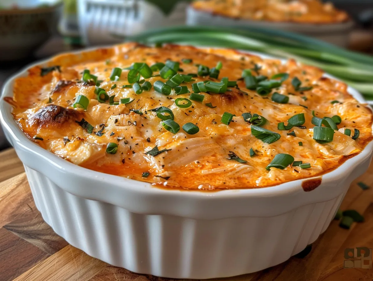 Spicy Buffalo Chicken Dip on Table