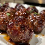 Spicy Cranberry BBQ Meatballs Appetizer