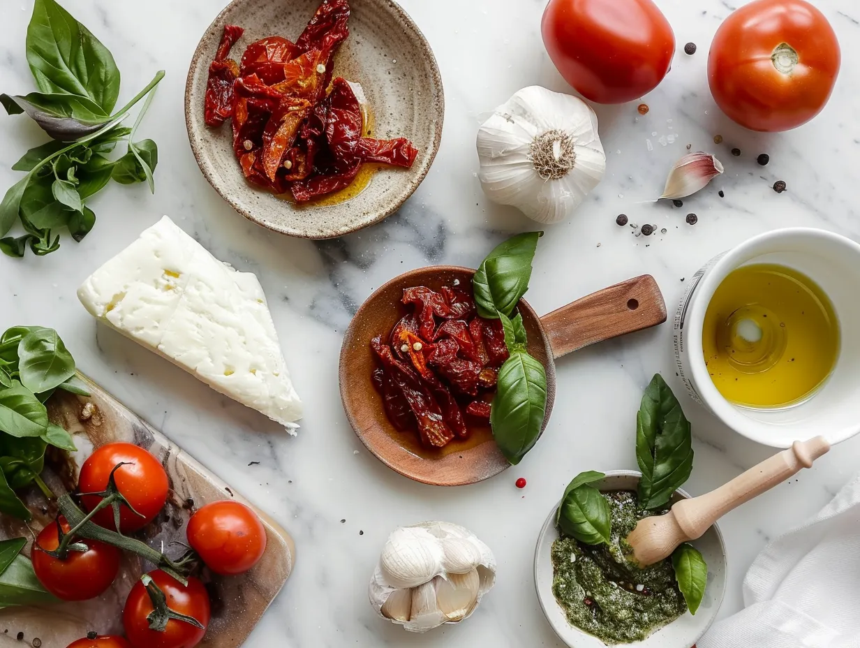 Ingredients for Sun-Dried Tomato Pesto Grilled Cheese Recipe