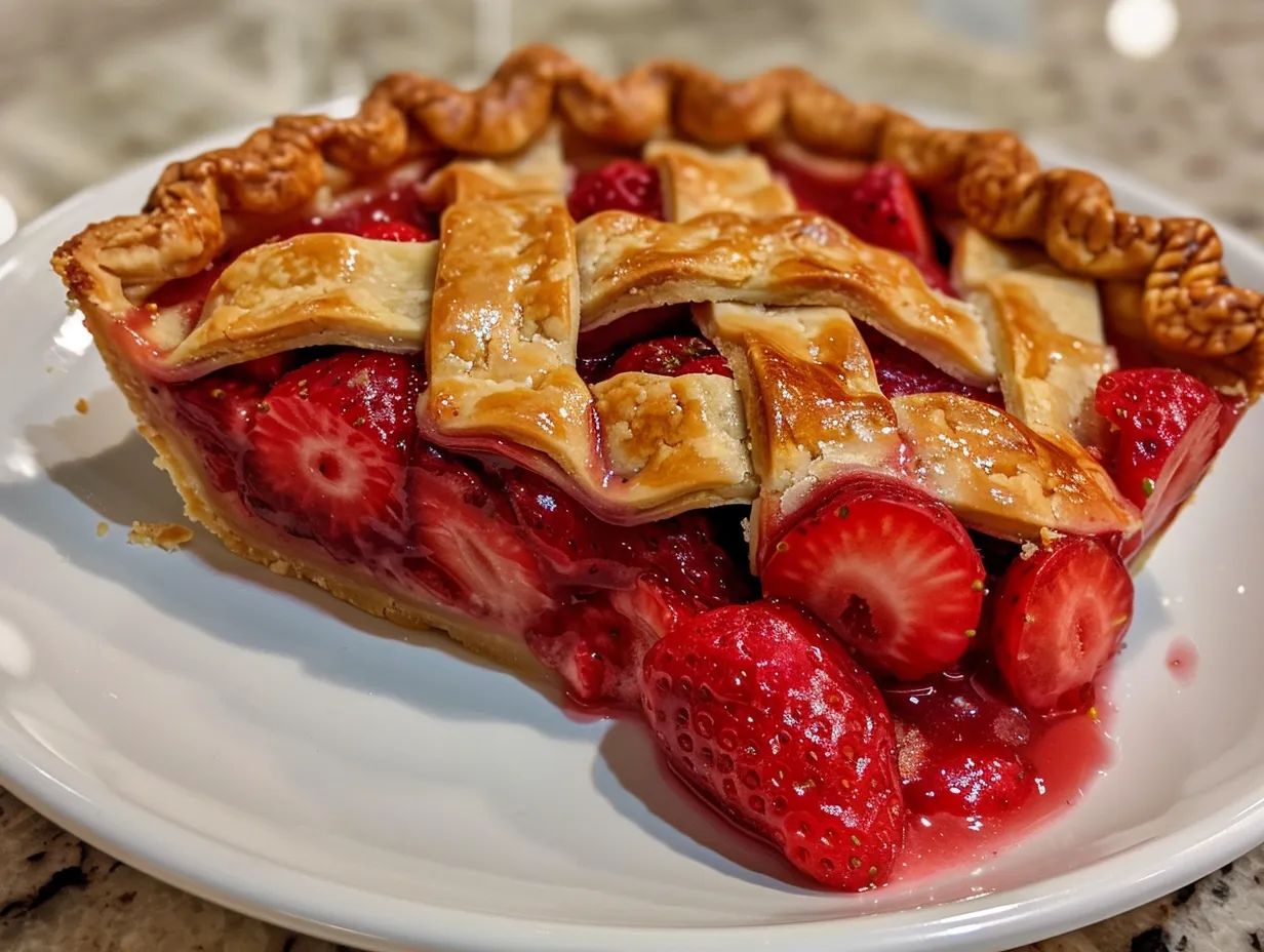 A Freshly Baked Strawberry Pie