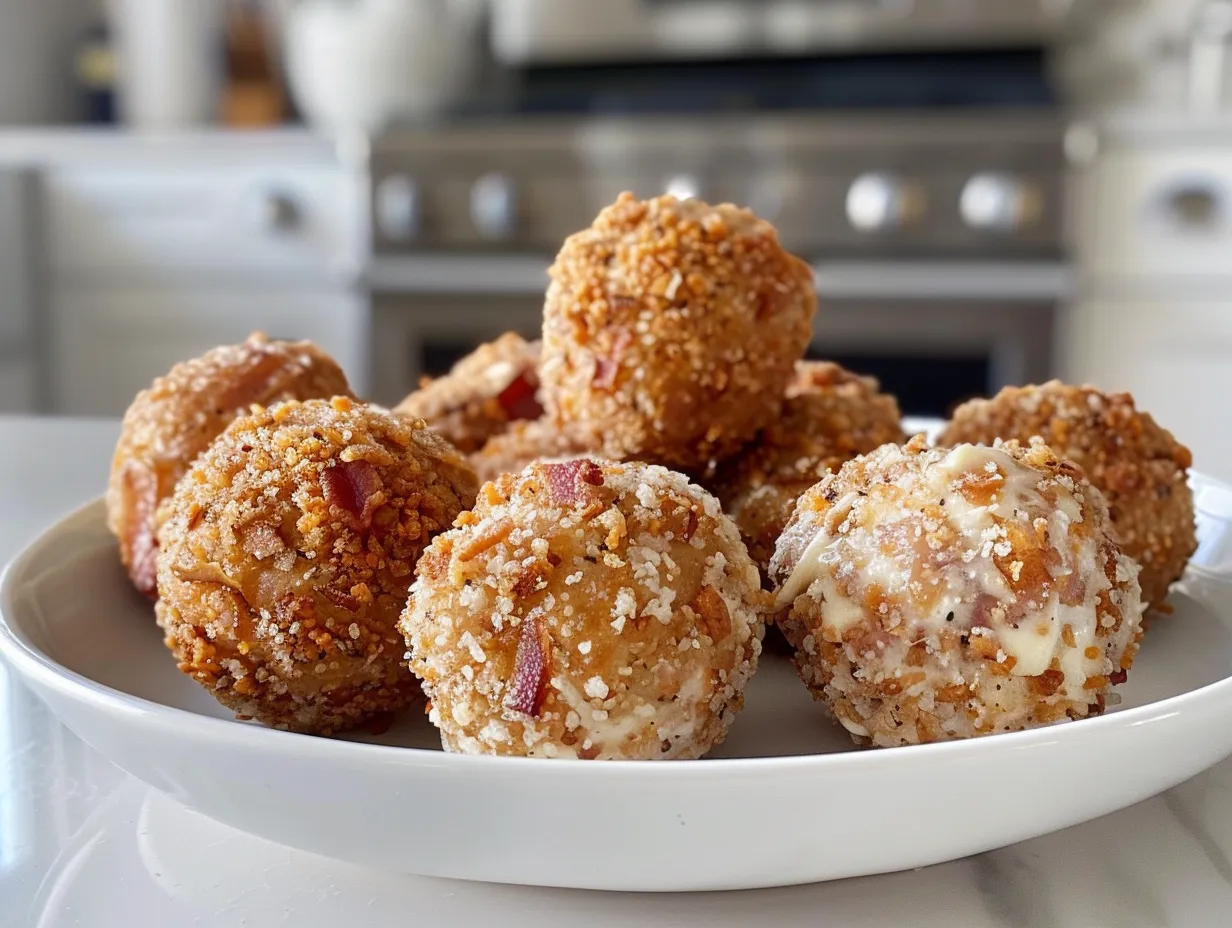 A tantalizing preview of Bacon Jalapeño Cream Cheese Balls, ready to delight