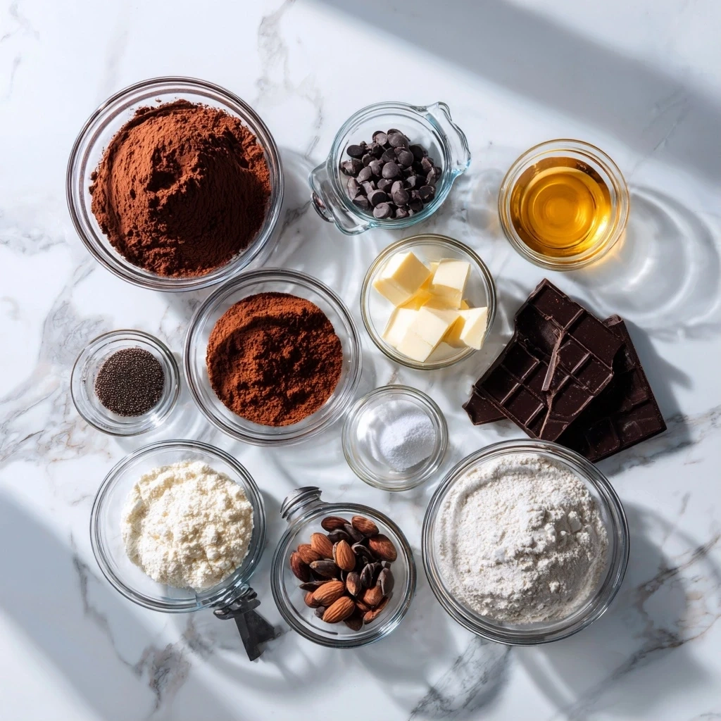 Ingredients for making a homemade Chocolate Mousse Cake