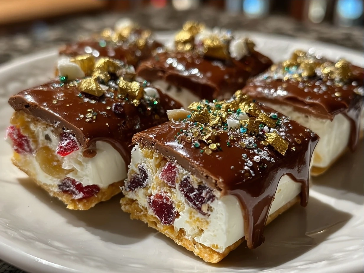 Finished Christmas Cracker Candy broken into pieces