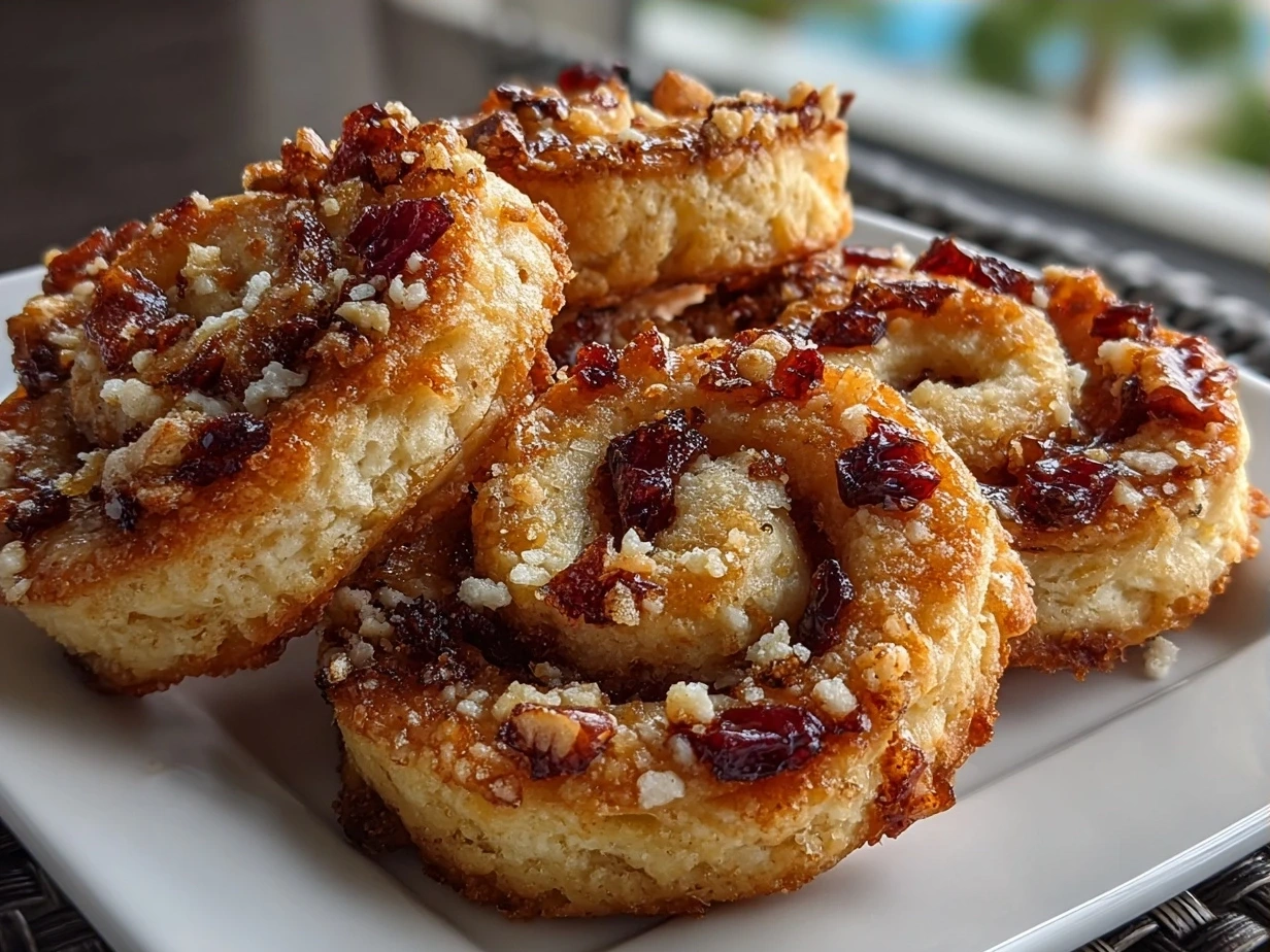 Finished Christmas Pinwheel Cookies on a plate