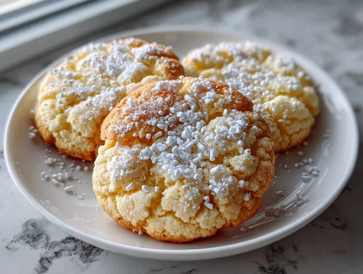 Close-up of soft sugar cookies