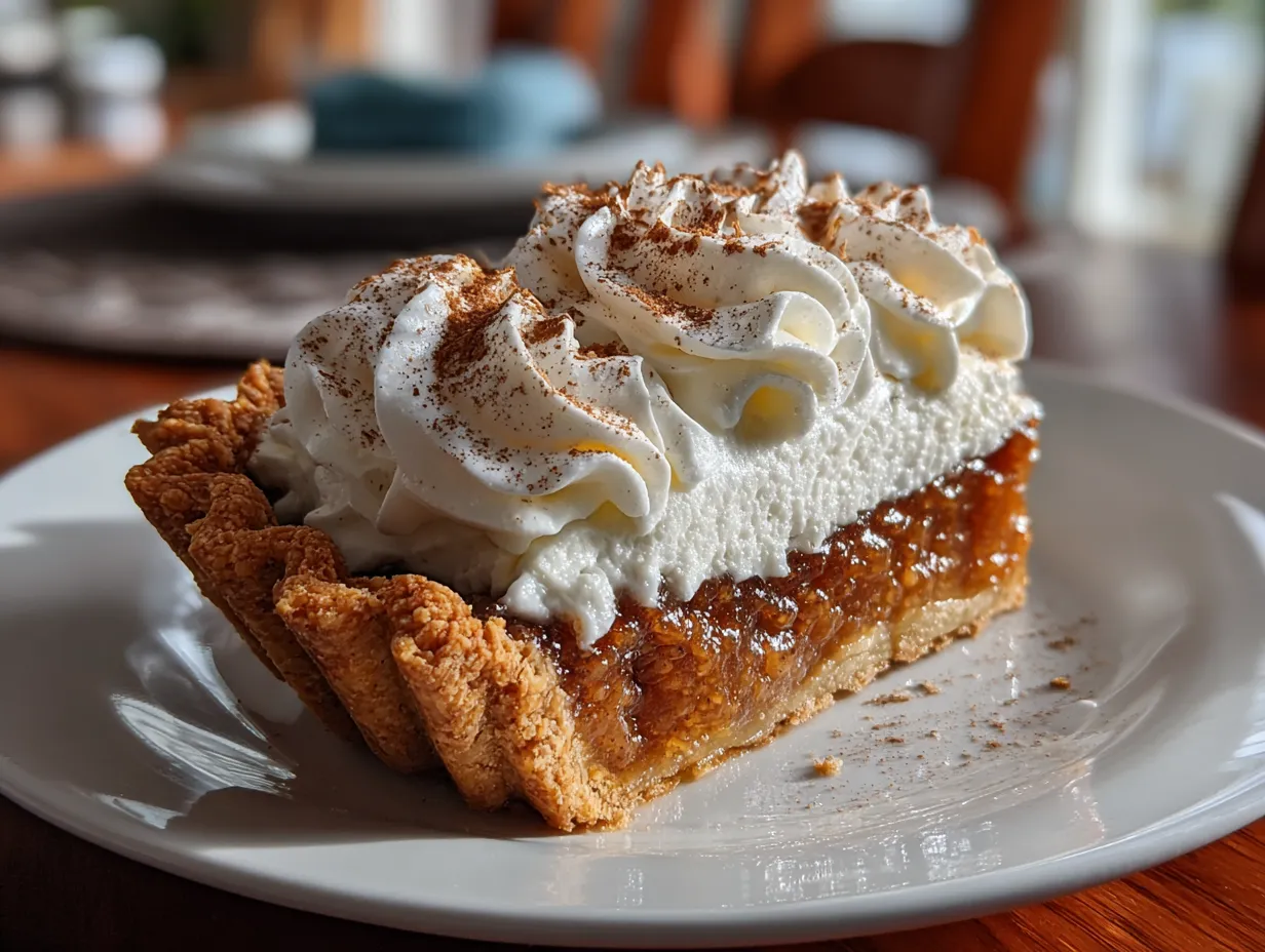 Cozy Apple Butter Pie with Cinnamon Whipped Cream