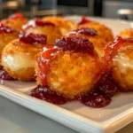 Delicious Air Fryer Cranberry Brie Bites Ready to Serve