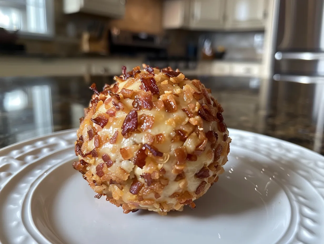Delicious Bacon Cheddar Cheese Ball