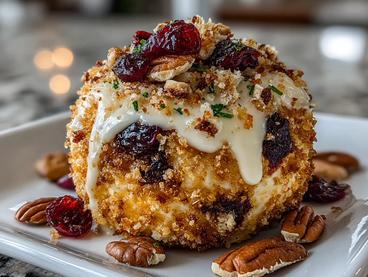 Delicious Cranberry Pineapple Pecan Cheese Ball Appetizer