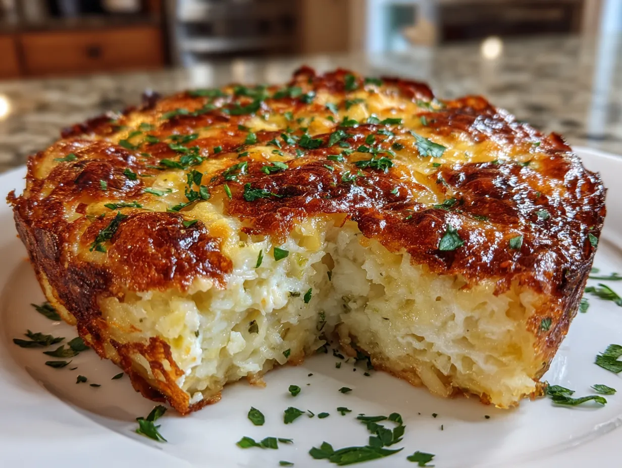 Delicious Hashbrown Casserole on a Table