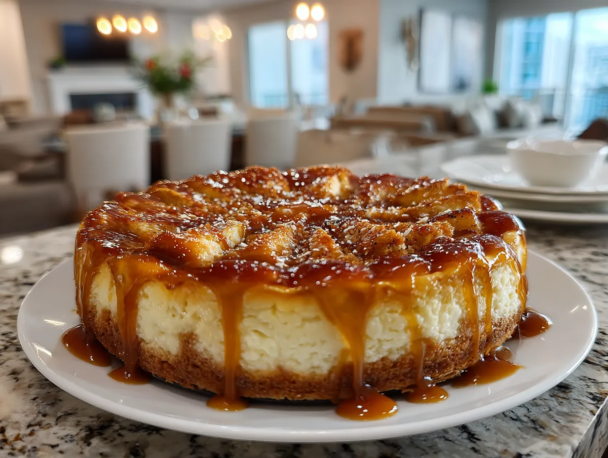 Delicious Salted Caramel Apple Pie Cheesecake