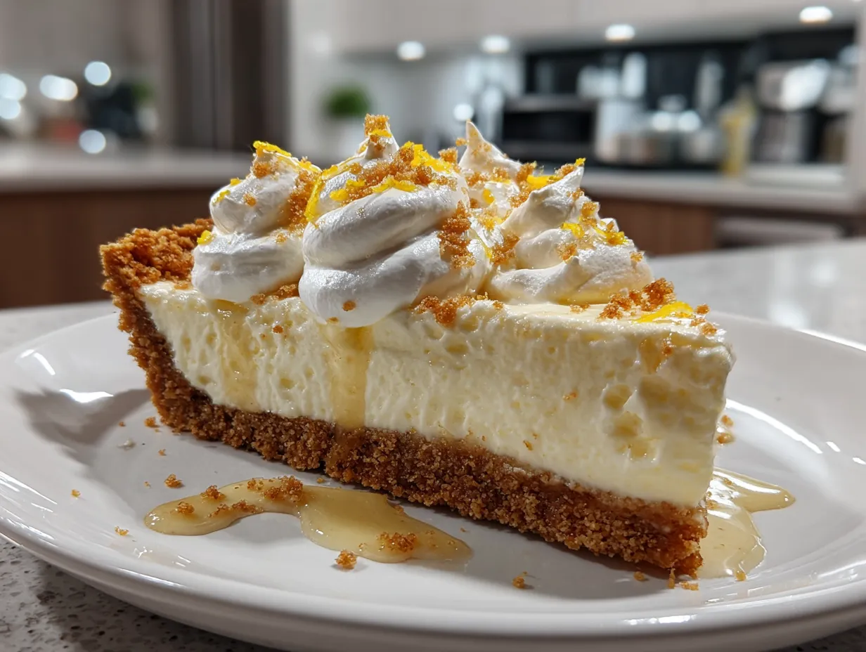 Delicious Slice of Lemon Cream Pie