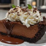 Delicious Slice of Triple Chocolate Pie