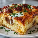 Delicious Taco Hashbrown Casserole Ready to Eat