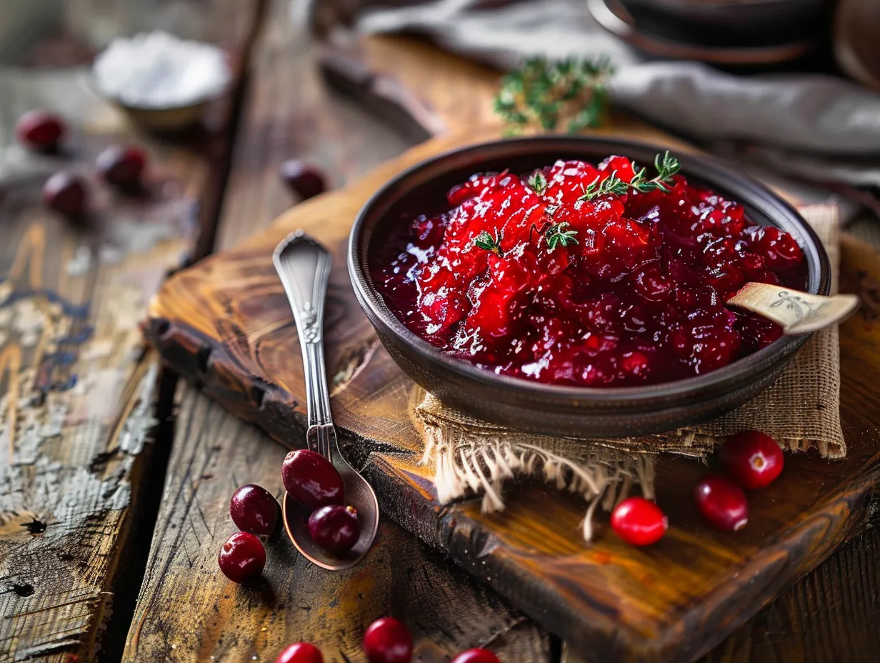 Finished Cranberry Salsa ready to be served