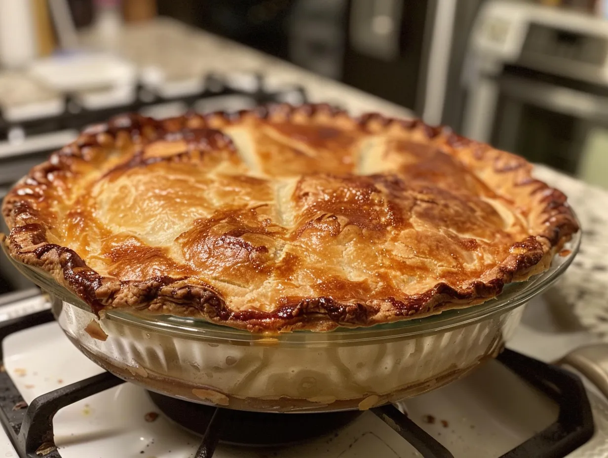 A freshly baked and delicious Irish Potato Pie Recipe