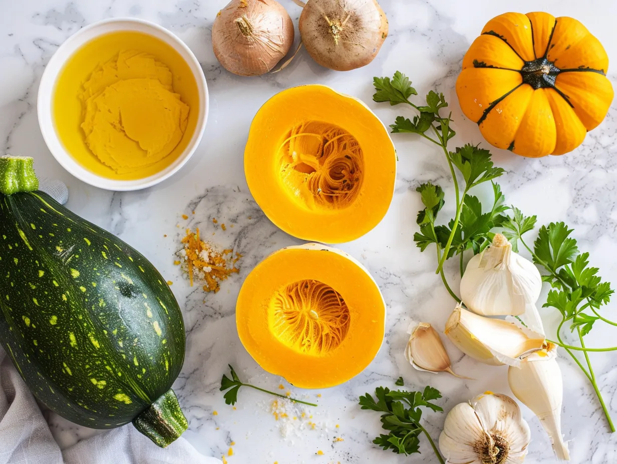 Fresh ingredients for making a delicious Squash Casserole